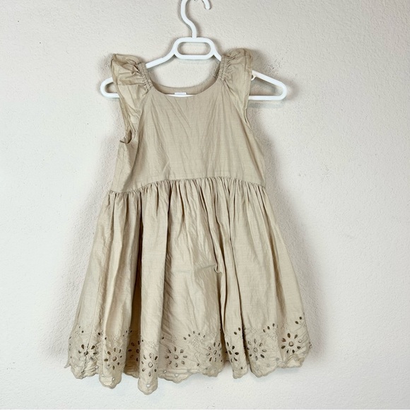 GAP Other - Baby Gap Beige Eyelet Dress